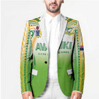 Custom Cook Islands Rugby League Blazer Avaiki Tatau Tribal Motifs White Color - Aussie Hoodie