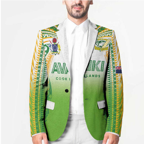 Custom Cook Islands Rugby League Blazer Avaiki Tatau Tribal Motifs White Color - Aussie Hoodie