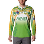 Custom Cook Islands Rugby League Button Sweatshirt Avaiki Tatau Tribal Motifs White Color - Aussie Hoodie