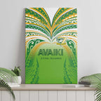Cook Islands Rugby League Canvas Wall Art Avaiki Tatau Tribal Motifs White Color - Aussie Hoodie