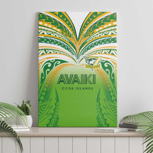 Cook Islands Rugby League Canvas Wall Art Avaiki Tatau Tribal Motifs White Color - Aussie Hoodie