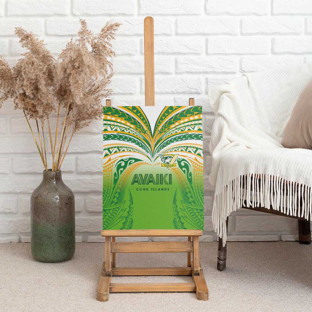 Cook Islands Rugby League Canvas Wall Art Avaiki Tatau Tribal Motifs White Color - Aussie Hoodie