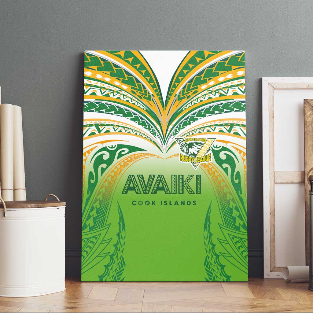 Cook Islands Rugby League Canvas Wall Art Avaiki Tatau Tribal Motifs White Color - Aussie Hoodie