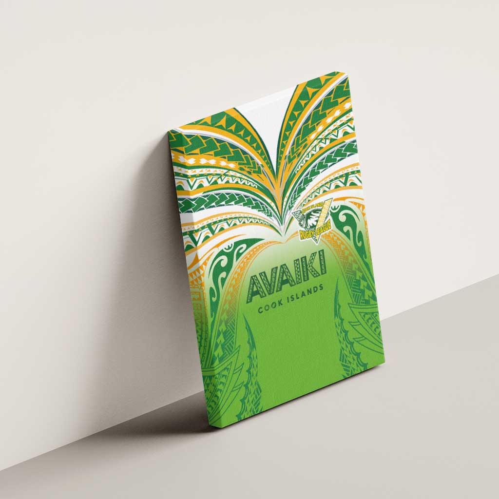 Cook Islands Rugby League Canvas Wall Art Avaiki Tatau Tribal Motifs White Color - Aussie Hoodie