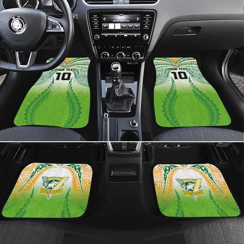 Custom Cook Islands Rugby League Car Mats Avaiki Tatau Tribal Motifs White Color - Aussie Hoodie