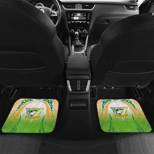 Custom Cook Islands Rugby League Car Mats Avaiki Tatau Tribal Motifs White Color - Aussie Hoodie