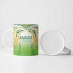 Custom Cook Islands Rugby League Ceramic Mug Avaiki Tatau Tribal Motifs White Color - Aussie Hoodie