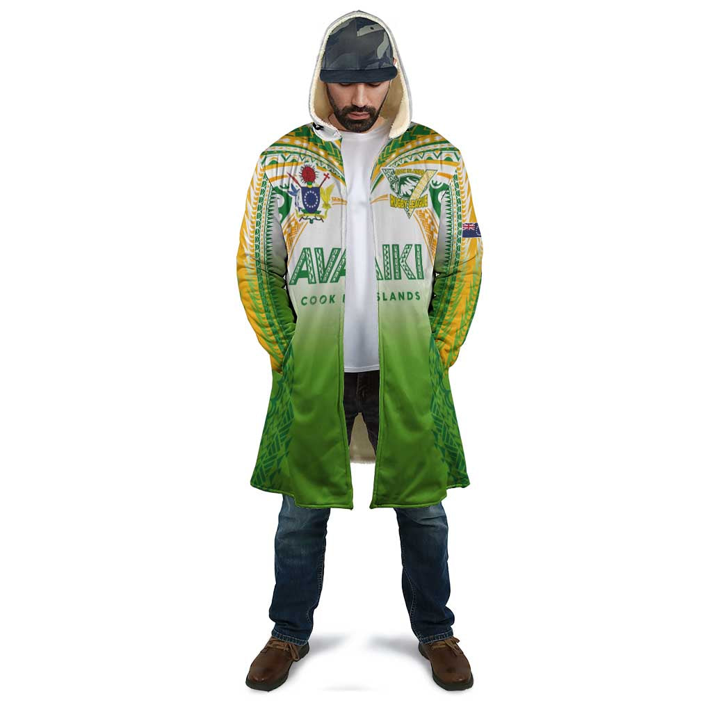 Custom Cook Islands Rugby League Cloak Avaiki Tatau Tribal Motifs White Color - Aussie Hoodie