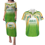 Custom Cook Islands Rugby League Couples Matching Puletasi and Hawaiian Shirt Avaiki Tatau Tribal Motifs White Color - Aussie Hoodie