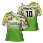 Custom Cook Islands Rugby League Cross Shoulder Shirt Avaiki Tatau Tribal Motifs White Color - Aussie Hoodie