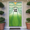 Custom Cook Islands Rugby League Door Cover Avaiki Tatau Tribal Motifs White Color - Aussie Hoodie