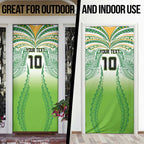 Custom Cook Islands Rugby League Door Cover Avaiki Tatau Tribal Motifs White Color - Aussie Hoodie