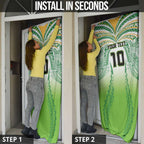 Custom Cook Islands Rugby League Door Cover Avaiki Tatau Tribal Motifs White Color - Aussie Hoodie