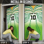 Custom Cook Islands Rugby League Door Cover Avaiki Tatau Tribal Motifs White Color - Aussie Hoodie