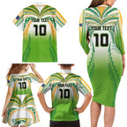 Custom Cook Islands Rugby League Family Matching Long Sleeve Bodycon Dress and Hawaiian Shirt Avaiki Tatau Tribal Motifs White Color - Aussie Hoodie