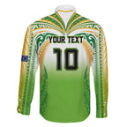 Custom Cook Islands Rugby League Family Matching Long Sleeve Bodycon Dress and Hawaiian Shirt Avaiki Tatau Tribal Motifs White Color - Aussie Hoodie