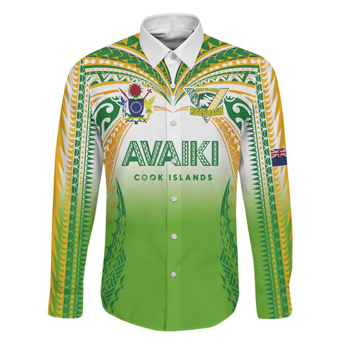Custom Cook Islands Rugby League Family Matching Off The Shoulder Long Sleeve Dress and Hawaiian Shirt Avaiki Tatau Tribal Motifs White Color - Aussie Hoodie