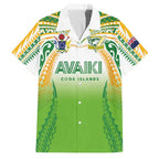 Custom Cook Islands Rugby League Family Matching Off Shoulder Maxi Dress and Hawaiian Shirt Avaiki Tatau Tribal Motifs White Color - Aussie Hoodie