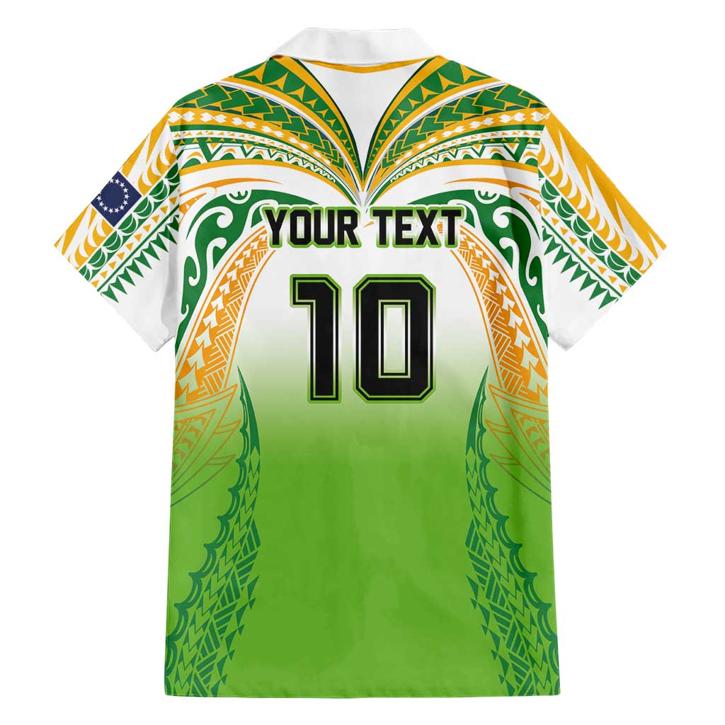 Custom Cook Islands Rugby League Family Matching Off Shoulder Maxi Dress and Hawaiian Shirt Avaiki Tatau Tribal Motifs White Color - Aussie Hoodie