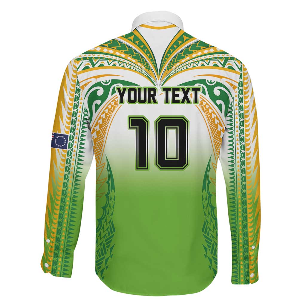 Custom Cook Islands Rugby League Family Matching Off Shoulder Maxi Dress and Hawaiian Shirt Avaiki Tatau Tribal Motifs White Color - Aussie Hoodie