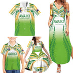 Custom Cook Islands Rugby League Family Matching Summer Maxi Dress and Hawaiian Shirt Avaiki Tatau Tribal Motifs White Color - Aussie Hoodie