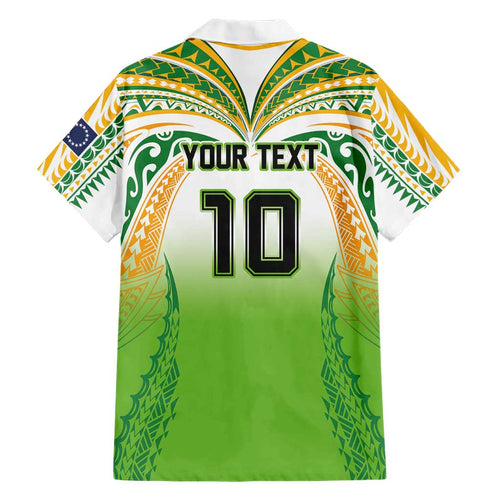 Custom Cook Islands Rugby League Family Matching Tank Maxi Dress and Hawaiian Shirt Avaiki Tatau Tribal Motifs White Color - Aussie Hoodie
