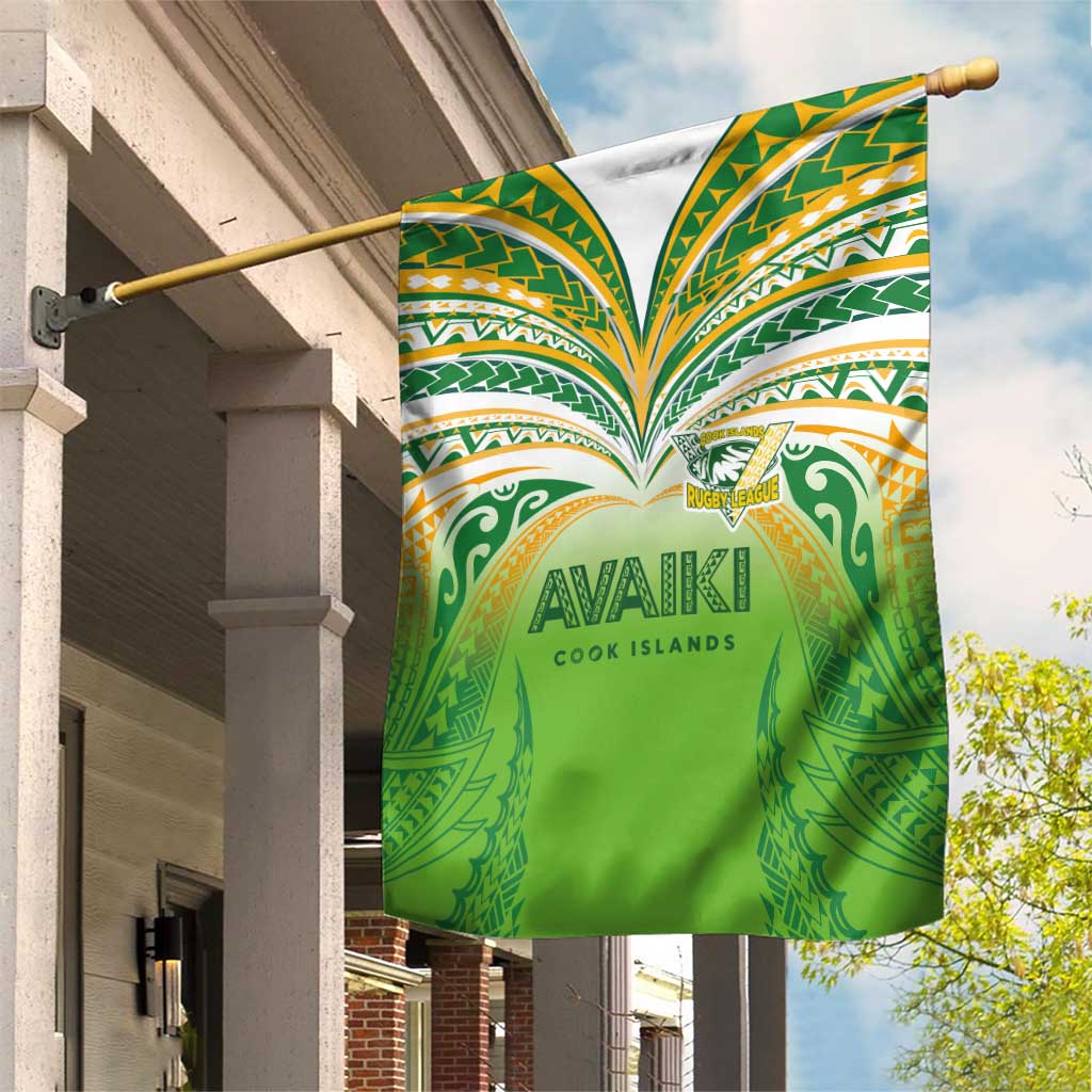Cook Islands Rugby League Garden Flag Avaiki Tatau Tribal Motifs White Color - Aussie Hoodie