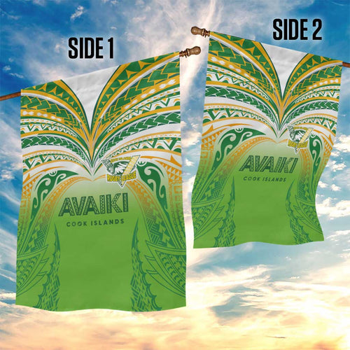 Cook Islands Rugby League Garden Flag Avaiki Tatau Tribal Motifs White Color - Aussie Hoodie