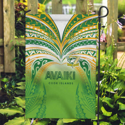 Cook Islands Rugby League Garden Flag Avaiki Tatau Tribal Motifs White Color - Aussie Hoodie