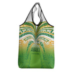 Cook Islands Rugby League Grocery Bag Avaiki Tatau Tribal Motifs White Color - Aussie Hoodie