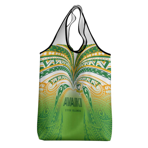 Cook Islands Rugby League Grocery Bag Avaiki Tatau Tribal Motifs White Color - Aussie Hoodie