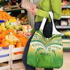Cook Islands Rugby League Grocery Bag Avaiki Tatau Tribal Motifs White Color - Aussie Hoodie