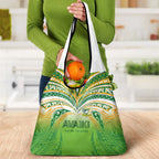 Cook Islands Rugby League Grocery Bag Avaiki Tatau Tribal Motifs White Color - Aussie Hoodie