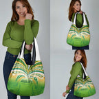 Cook Islands Rugby League Grocery Bag Avaiki Tatau Tribal Motifs White Color - Aussie Hoodie