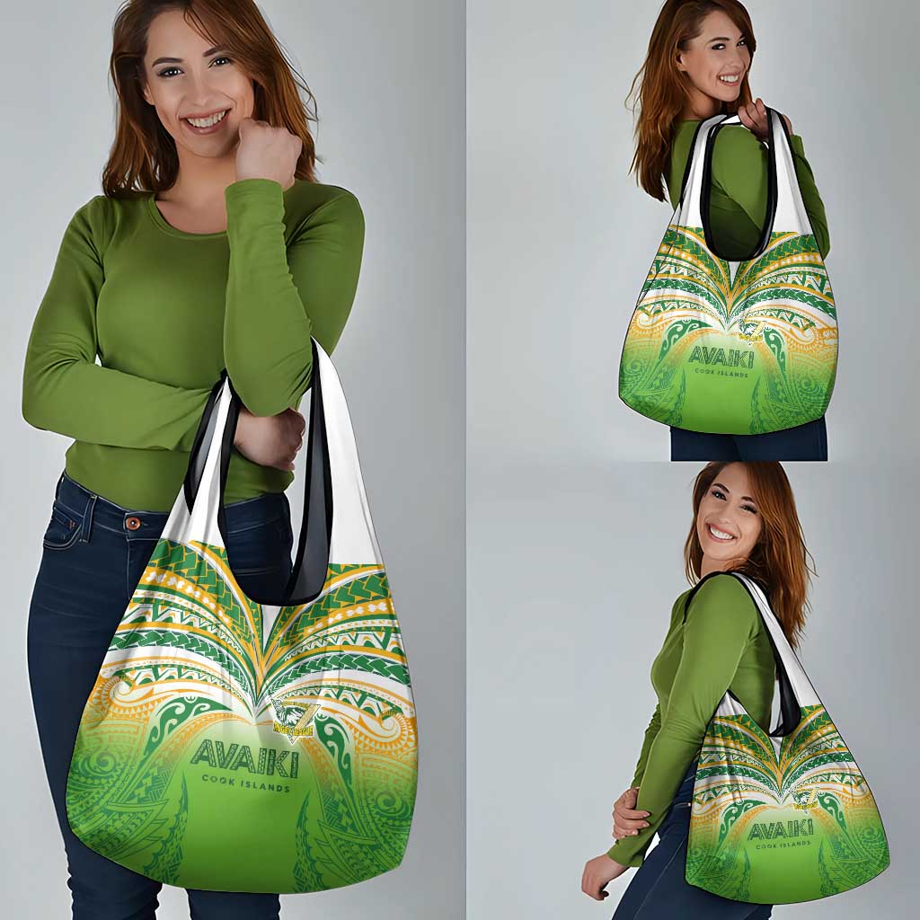 Cook Islands Rugby League Grocery Bag Avaiki Tatau Tribal Motifs White Color - Aussie Hoodie