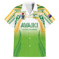 Custom Cook Islands Rugby League Hawaiian Shirt Avaiki Tatau Tribal Motifs White Color - Aussie Hoodie