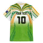 Custom Cook Islands Rugby League Hawaiian Shirt Avaiki Tatau Tribal Motifs White Color - Aussie Hoodie