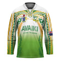 Custom Cook Islands Rugby League Hockey Jersey Avaiki Tatau Tribal Motifs White Color - Aussie Hoodie