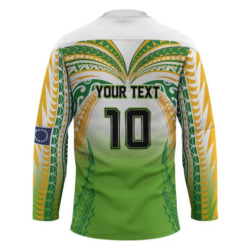 Custom Cook Islands Rugby League Hockey Jersey Avaiki Tatau Tribal Motifs White Color - Aussie Hoodie
