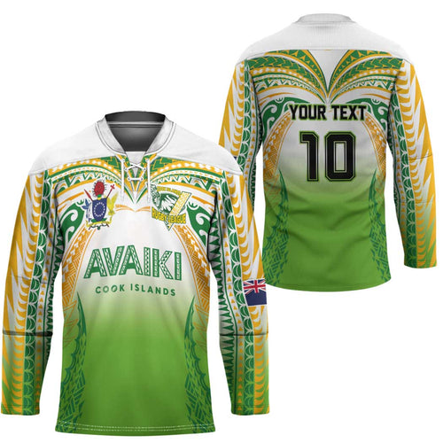 Custom Cook Islands Rugby League Hockey Jersey Avaiki Tatau Tribal Motifs White Color - Aussie Hoodie