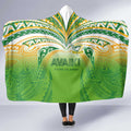 Cook Islands Rugby League Hooded Blanket Avaiki Tatau Tribal Motifs White Color - Aussie Hoodie