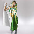 Cook Islands Rugby League Hooded Blanket Avaiki Tatau Tribal Motifs White Color - Aussie Hoodie