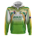 Custom Cook Islands Rugby League Hoodie Avaiki Tatau Tribal Motifs White Color - Aussie Hoodie