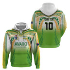 Custom Cook Islands Rugby League Hoodie Avaiki Tatau Tribal Motifs White Color - Aussie Hoodie