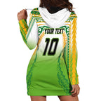 Custom Cook Islands Rugby League Hoodie Dress Avaiki Tatau Tribal Motifs White Color - Aussie Hoodie