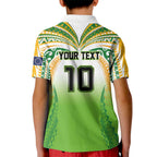 Custom Cook Islands Rugby League Kid Polo Shirt Avaiki Tatau Tribal Motifs White Color - Aussie Hoodie