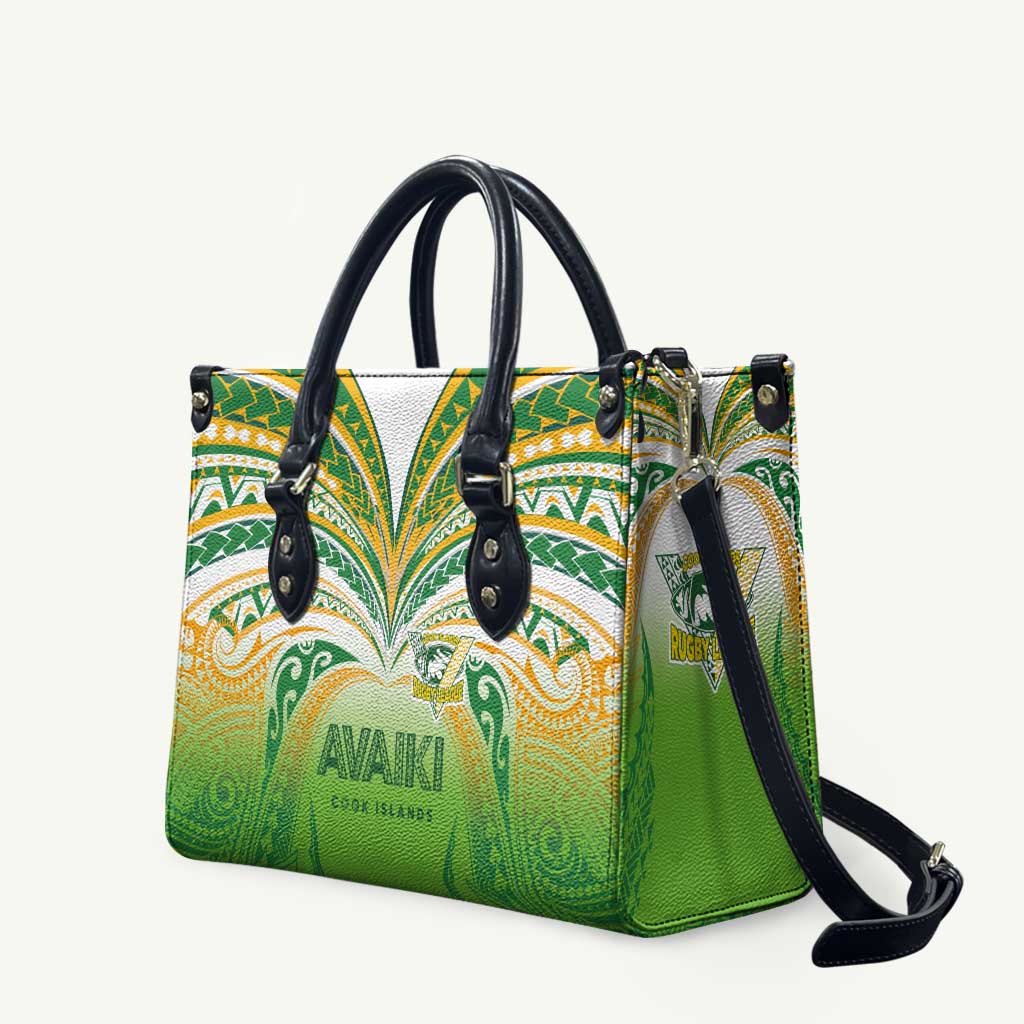 Cook Islands Rugby League Leather Bag Avaiki Tatau Tribal Motifs White Color - Aussie Hoodie