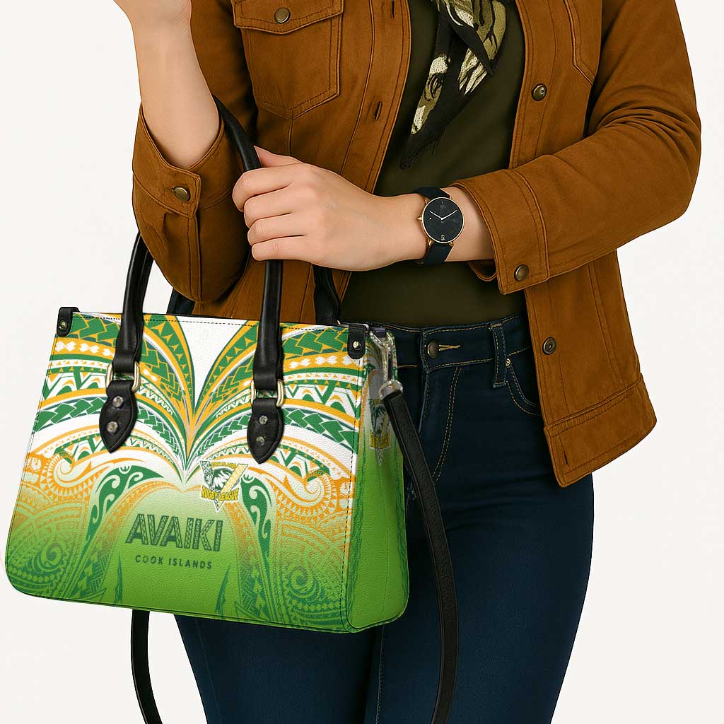 Cook Islands Rugby League Leather Bag Avaiki Tatau Tribal Motifs White Color - Aussie Hoodie