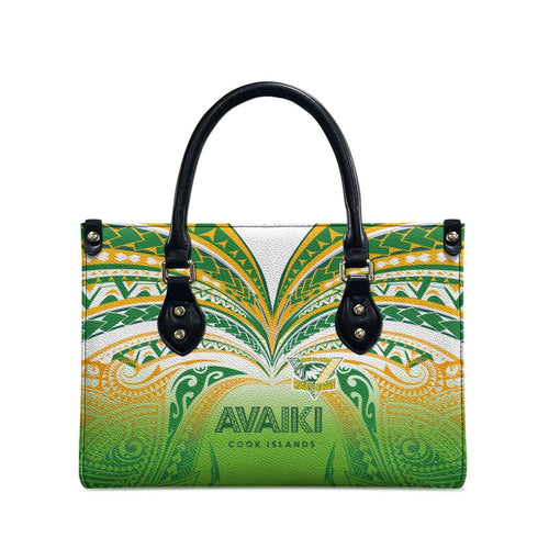 Cook Islands Rugby League Leather Bag Avaiki Tatau Tribal Motifs White Color - Aussie Hoodie