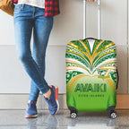 Cook Islands Rugby League Luggage Cover Avaiki Tatau Tribal Motifs White Color - Aussie Hoodie